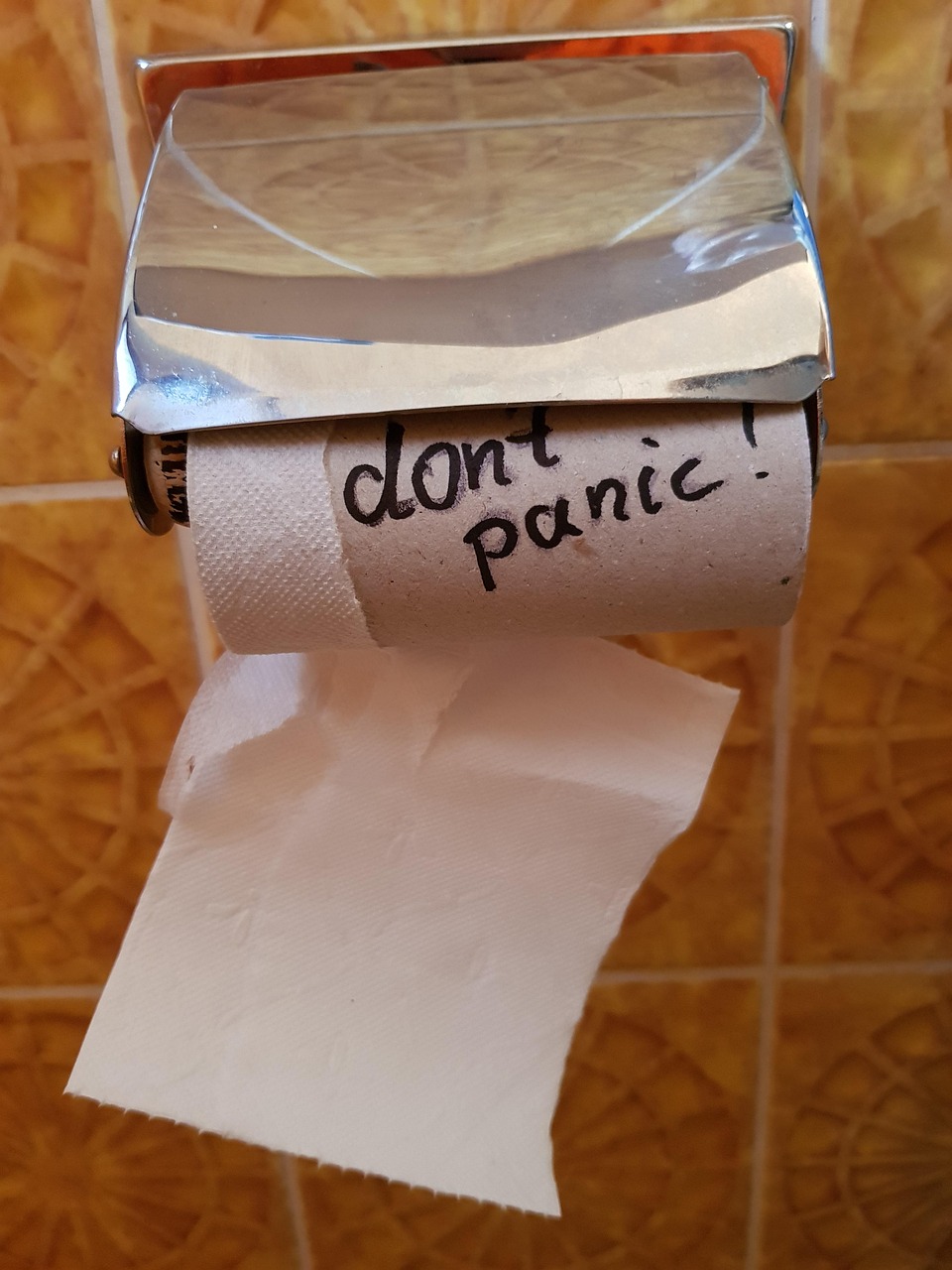 don't panic, toilet paper, corona, don't panic, don't panic, toilet paper, toilet paper, toilet paper, toilet paper, toilet paper